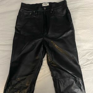 agolde size 27 leather pants